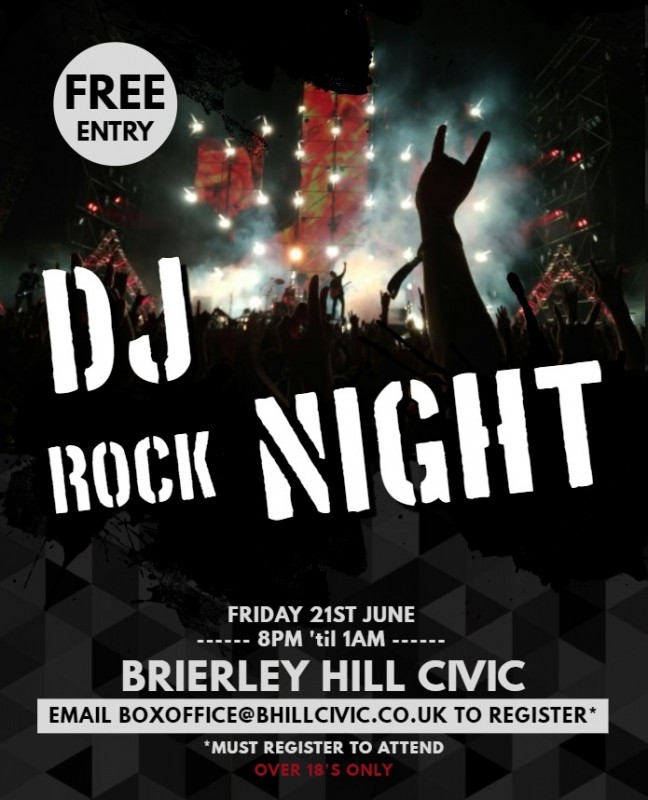 FREE Rock Night with DJ Dodge from the Winking Man, Friday 21st June 2019