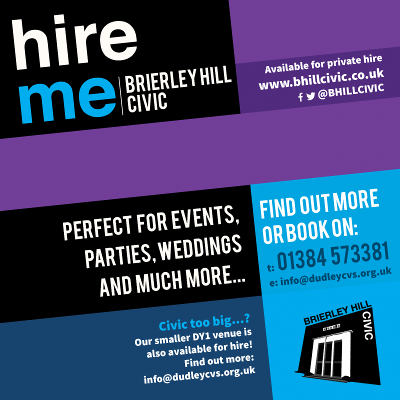 Hire The Civic For Your Event! Friday 4th May 2018