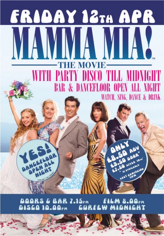 Mamma Mia - Chick Flix Night, Friday 12th April 2024