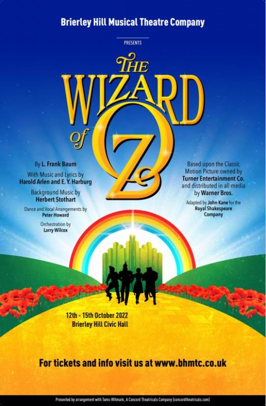 BHMTC Presents - The Wizard Of Oz, 12th - 15th October 2022