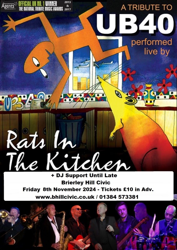 Rats In The Kitchen + DJ Support Until Late, 8th November 2024